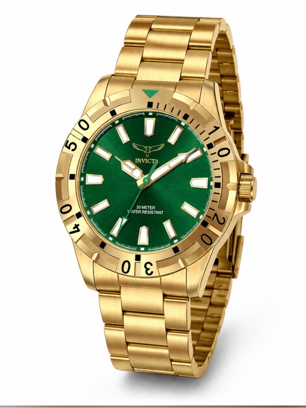 NEW Invicta Specialty I by Invicta Men's Watch - 42mm, Gold & green (69034)